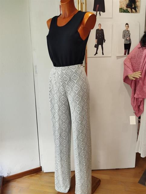 PANTALONE LARGO UNCINETTO COTONE 67% VISCOSA 33%