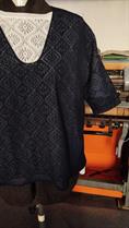 CASACCA V  UNCINETTO DOUBLE  ROMBI 70% COTONE 30% VISCOSA