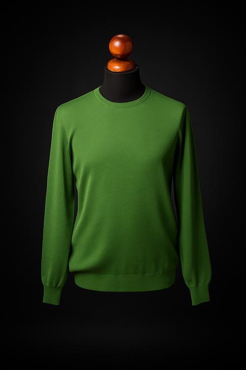 GIRO COLLO MAGLIA UNITA A COSTE VERDE PRATO