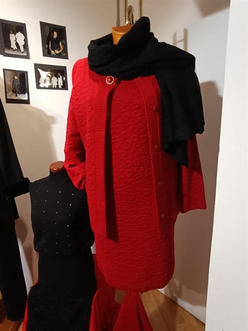 VESTITO GCB ASTRAKAN SAGOMATO BORDO' CHIARO