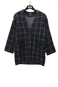 CARDIGAN JACQUARD 6000 BLU NOTTE